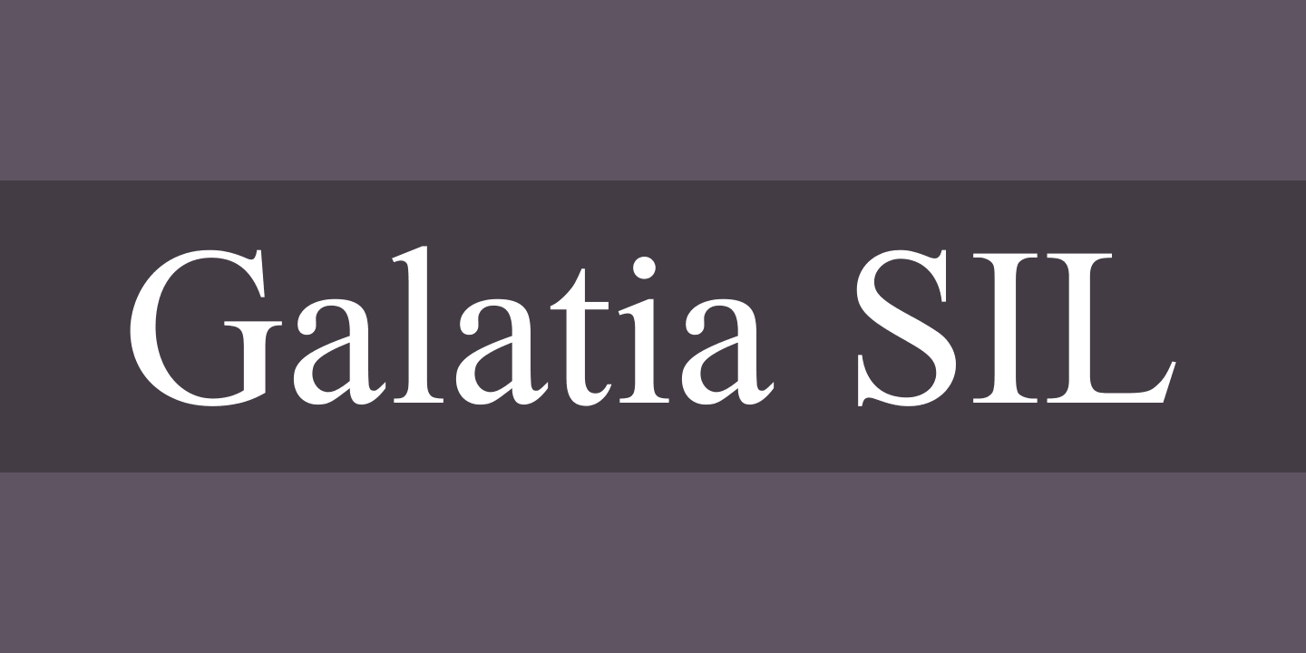 Przykład czcionki Galatia SIL